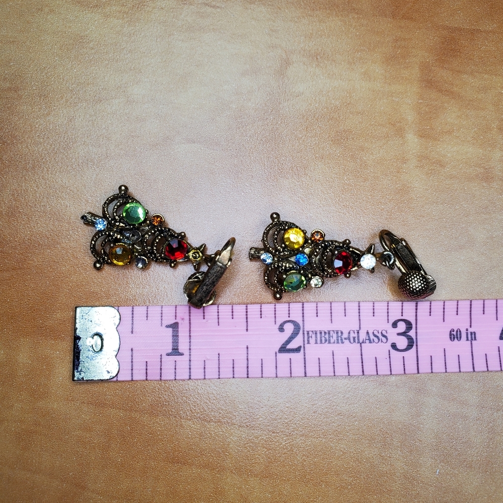 Christmas tree earrings by hollycraft - Picture 5 of 5